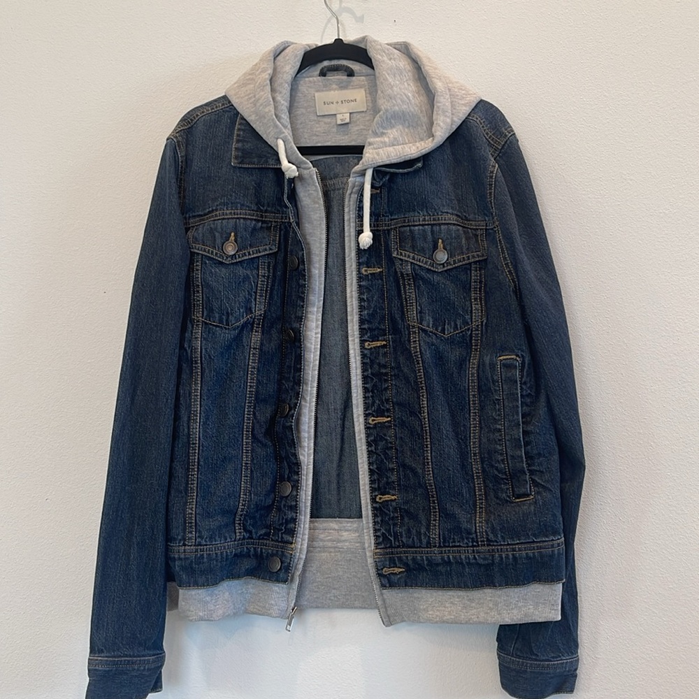 Men’s Sun Stone Jean & Knit Jacket - Tsunami Wash Size L - Picture 2 of 8